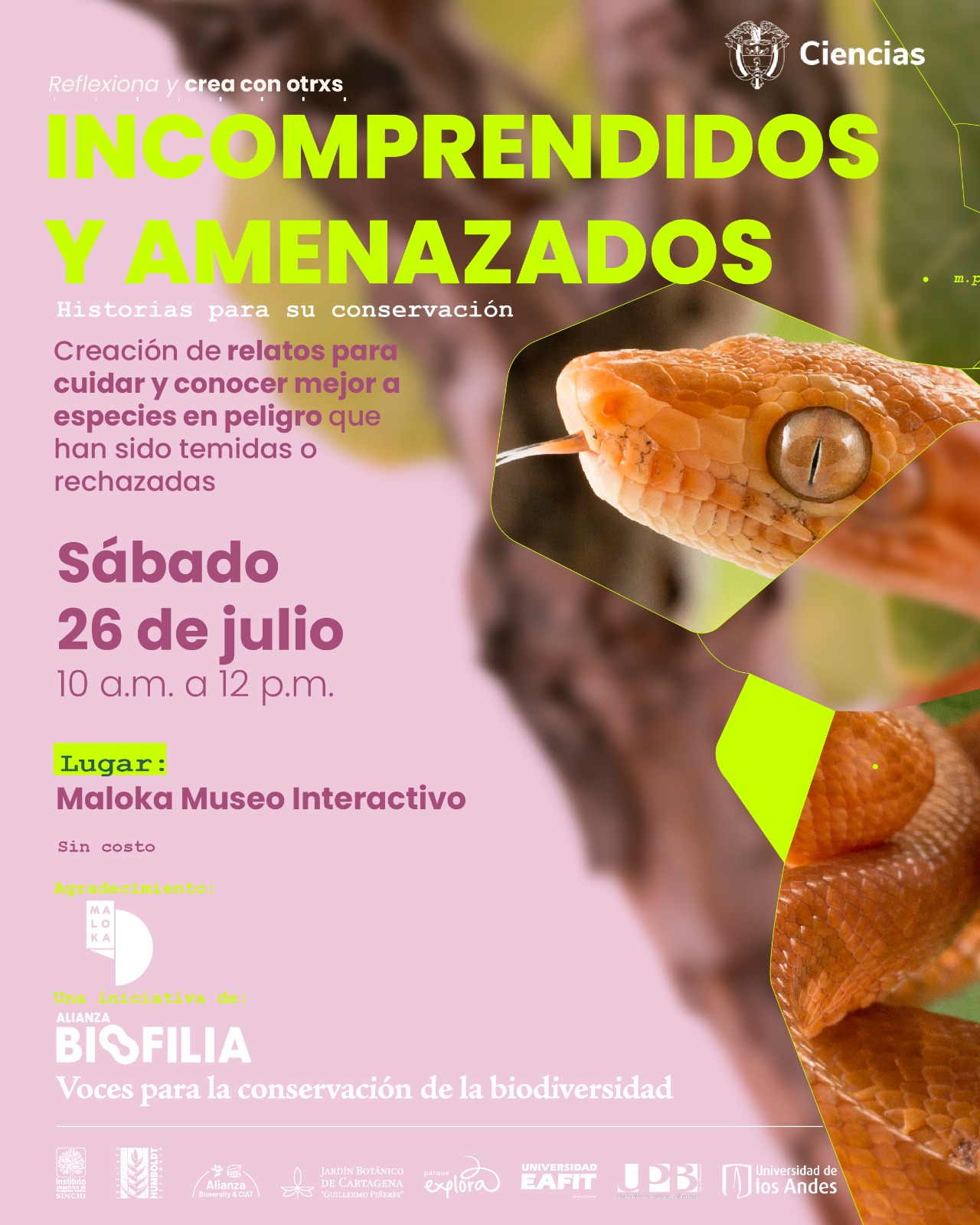 Prográmate con la Agenda Cultural y Científica de julio en Maloka 5 biofilia maloka