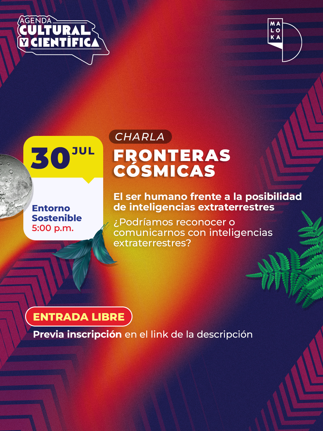 Charla / Fronteras cósmicas: El ser humano frente a la posibilidad de inteligencias extraterrestres