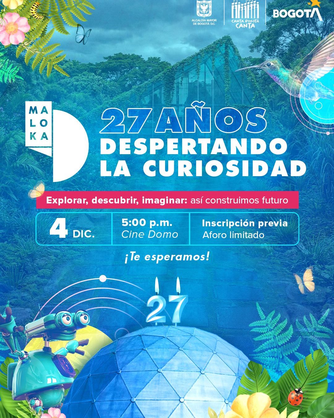 Celebra los 27 años de Maloka con ciencia, música y curiosidad. Conversatorios, podcast y coro infantil en una jornada para aprender y celebrar juntos.