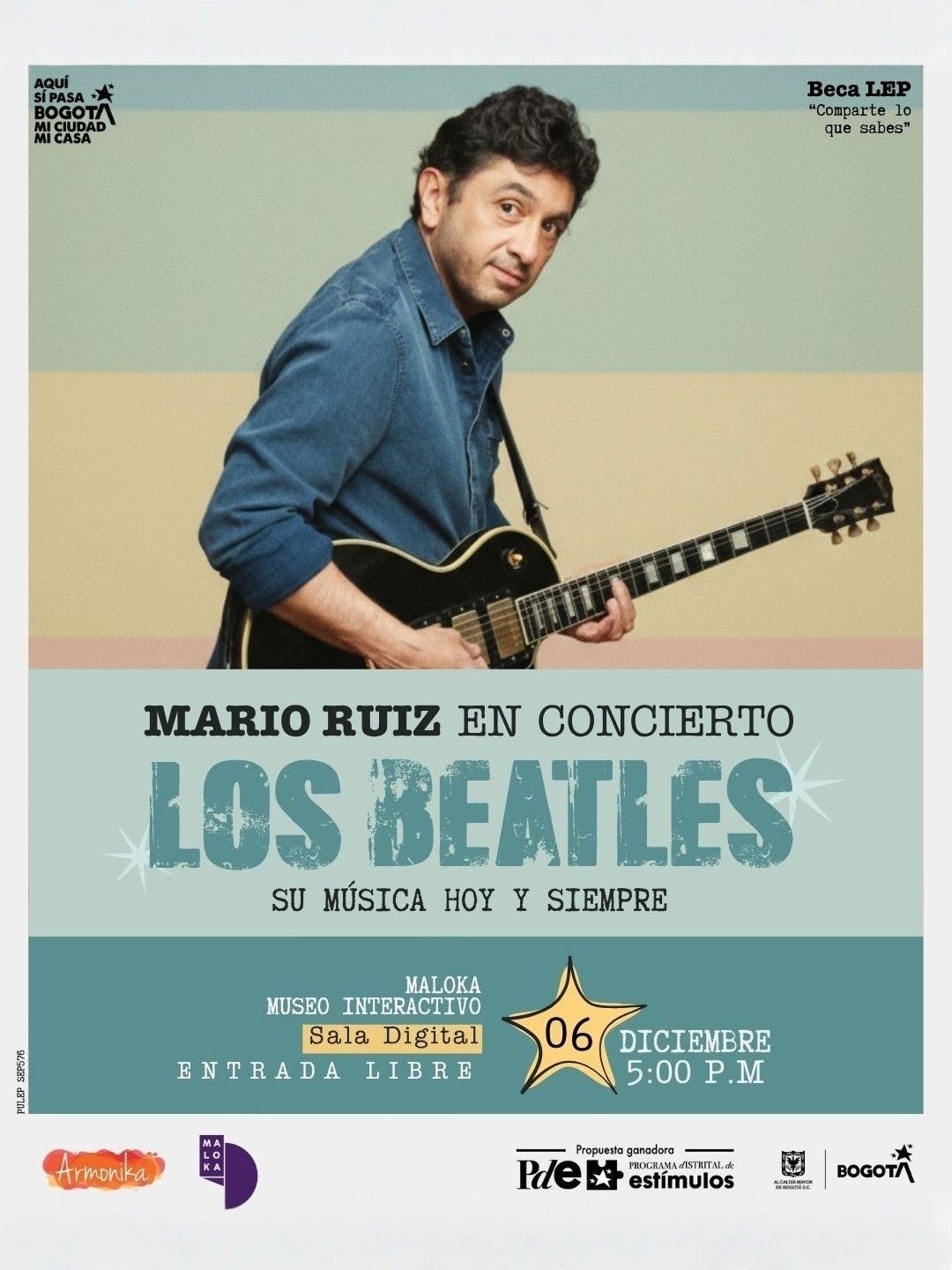 Vive el concierto de Mario Ruiz en Maloka y redescubre la historia y legado de The Beatles en un viaje musical lleno de arte, ciencia y cultura.