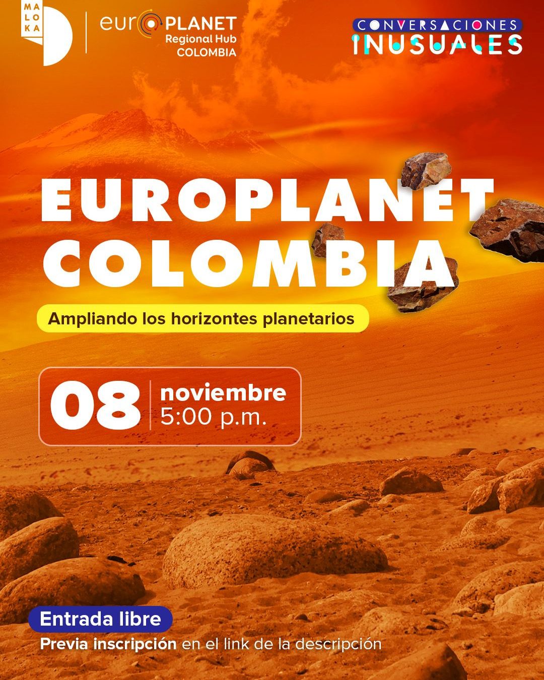 Descubre Europlanet Colombia, la nueva red científica que impulsa la investigación en astronomía y ciencias planetarias. Evento inaugural en Maloka.